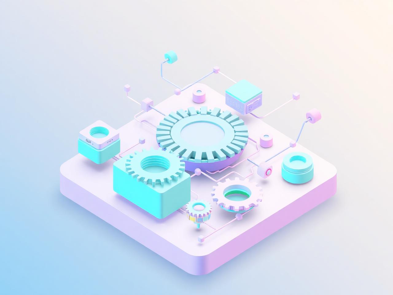 Isometric automation illustration